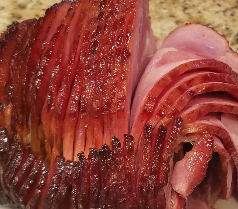 cherry glazed spiral sliced ham